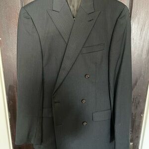 Men's Charcoal Ralph Lauren Pinstripe Suit